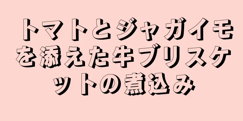 トマトとジャガイモを添えた牛ブリスケットの煮込み