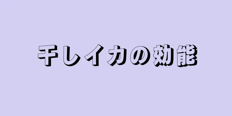 干しイカの効能