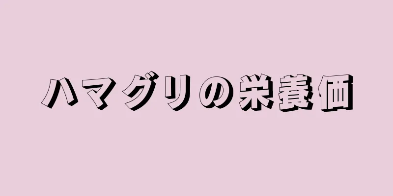 ハマグリの栄養価