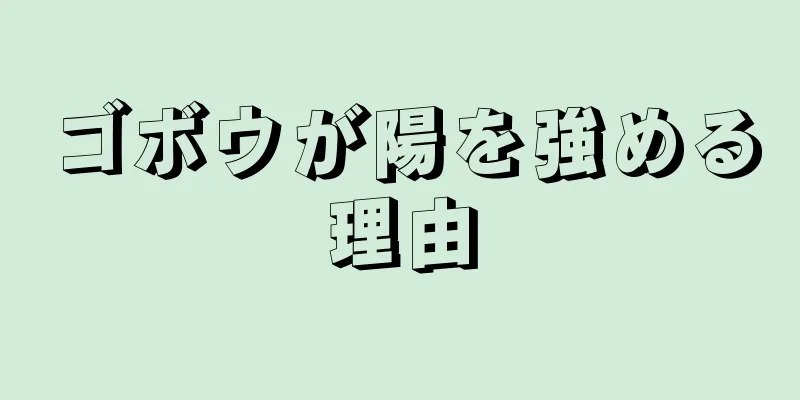 ゴボウが陽を強める理由