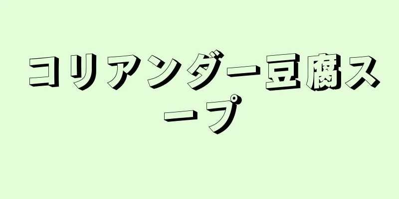 コリアンダー豆腐スープ