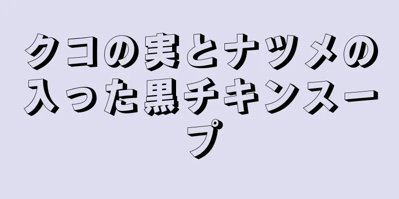 クコの実とナツメの入った黒チキンスープ