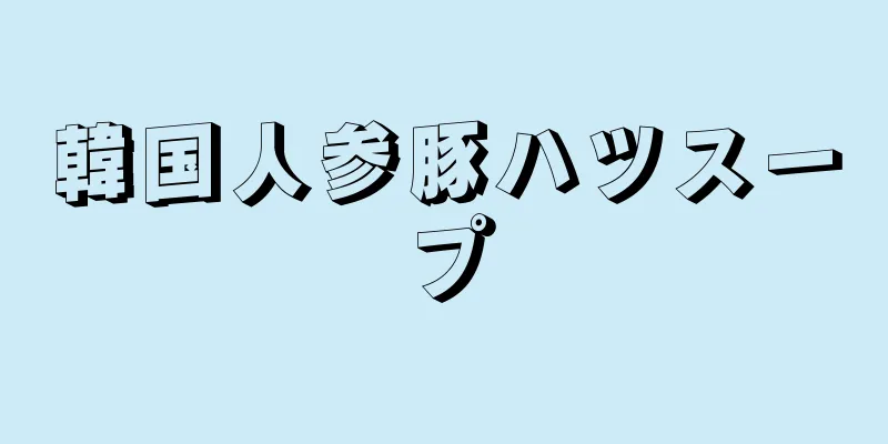 韓国人参豚ハツスープ