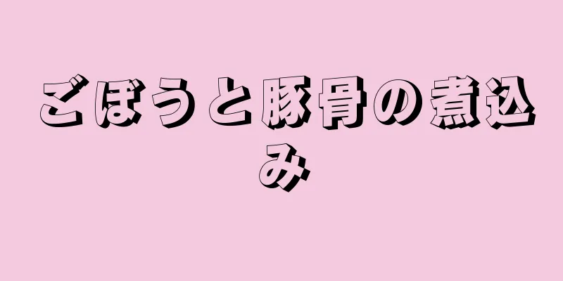 ごぼうと豚骨の煮込み