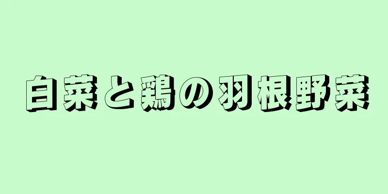 白菜と鶏の羽根野菜