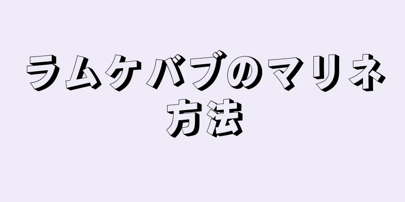 ラムケバブのマリネ方法