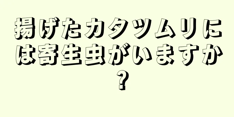 揚げたカタツムリには寄生虫がいますか？