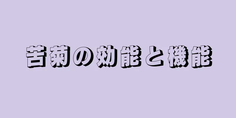 苦菊の効能と機能