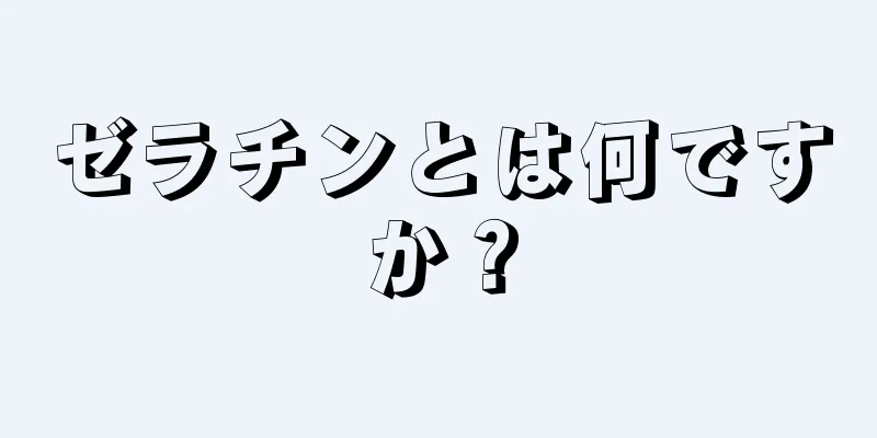 ゼラチンとは何ですか？