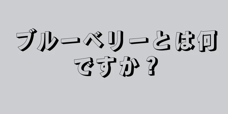 ブルーベリーとは何ですか？