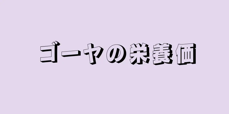 ゴーヤの栄養価