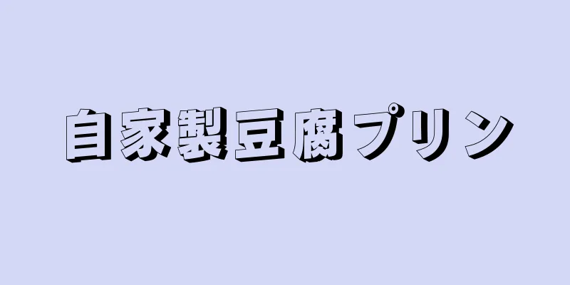 自家製豆腐プリン