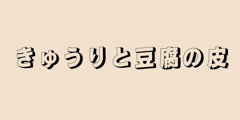 きゅうりと豆腐の皮