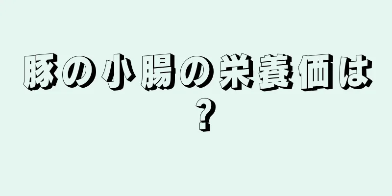 豚の小腸の栄養価は？