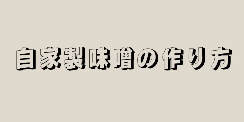 自家製味噌の作り方