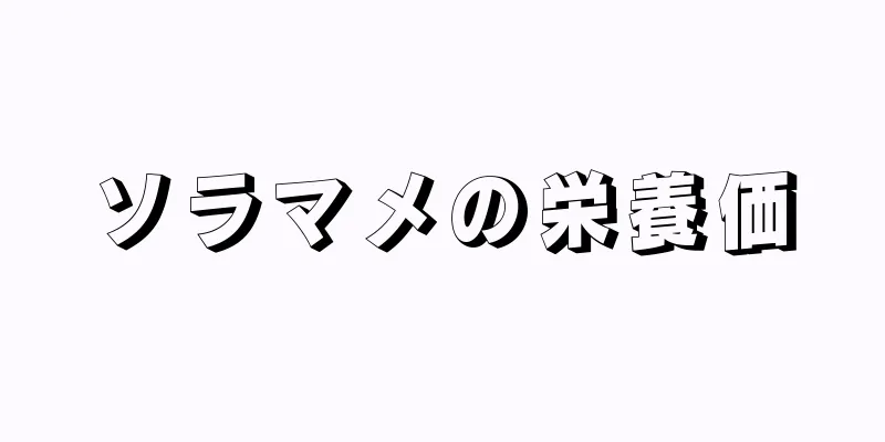 ソラマメの栄養価