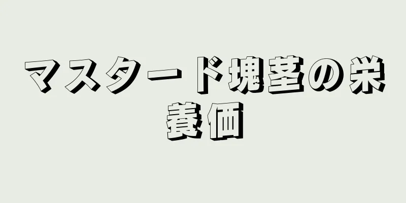 マスタード塊茎の栄養価