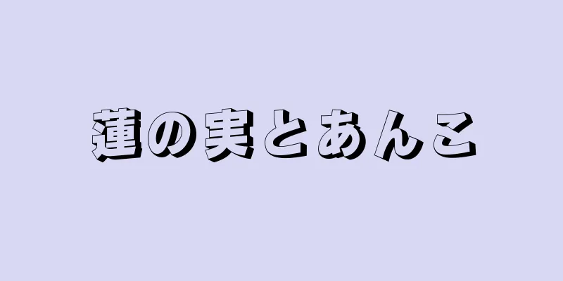 蓮の実とあんこ