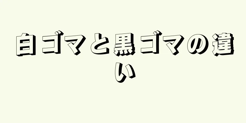 白ゴマと黒ゴマの違い