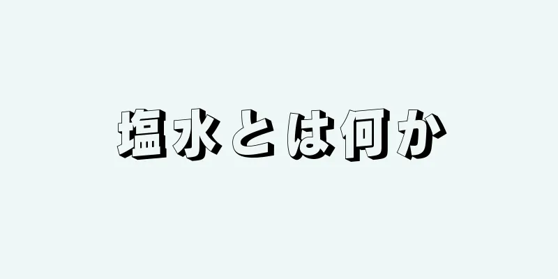 塩水とは何か