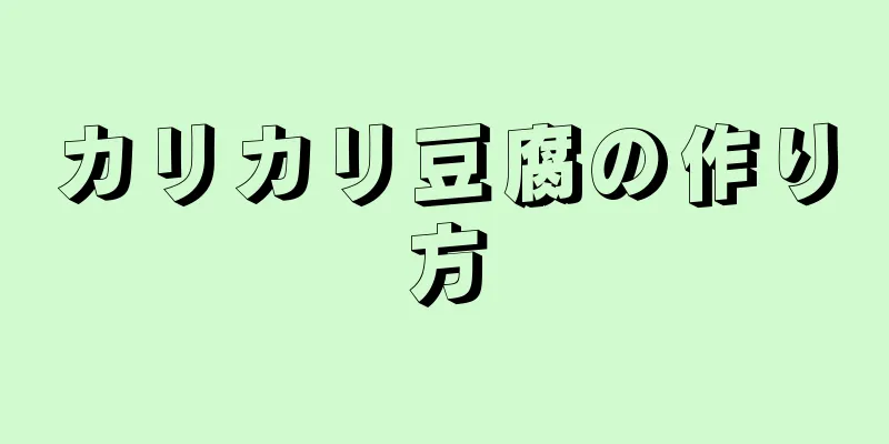 カリカリ豆腐の作り方