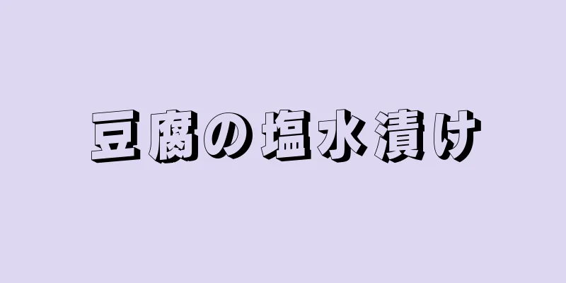 豆腐の塩水漬け