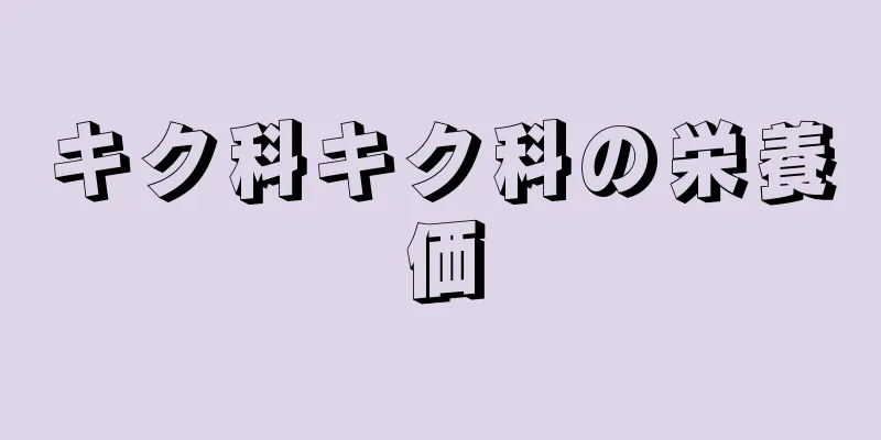 キク科キク科の栄養価