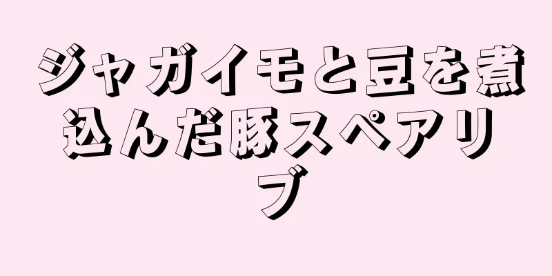 ジャガイモと豆を煮込んだ豚スペアリブ