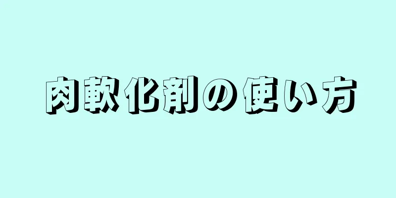 肉軟化剤の使い方