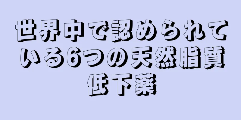 世界中で認められている6つの天然脂質低下薬