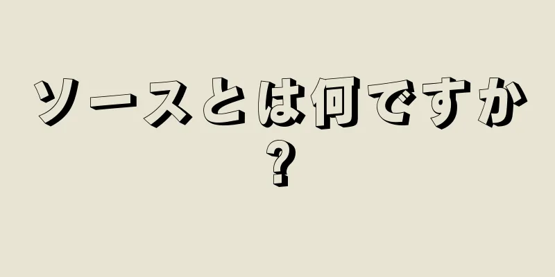 ソースとは何ですか?