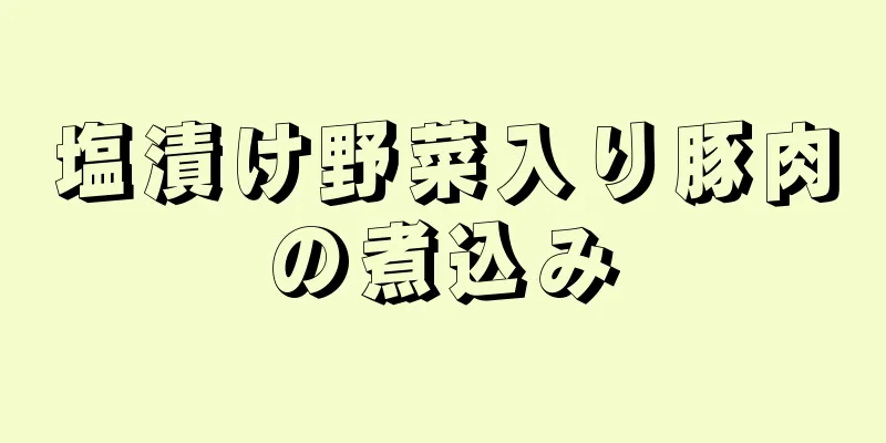 塩漬け野菜入り豚肉の煮込み