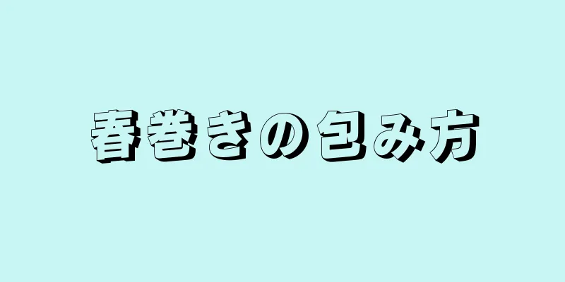 春巻きの包み方