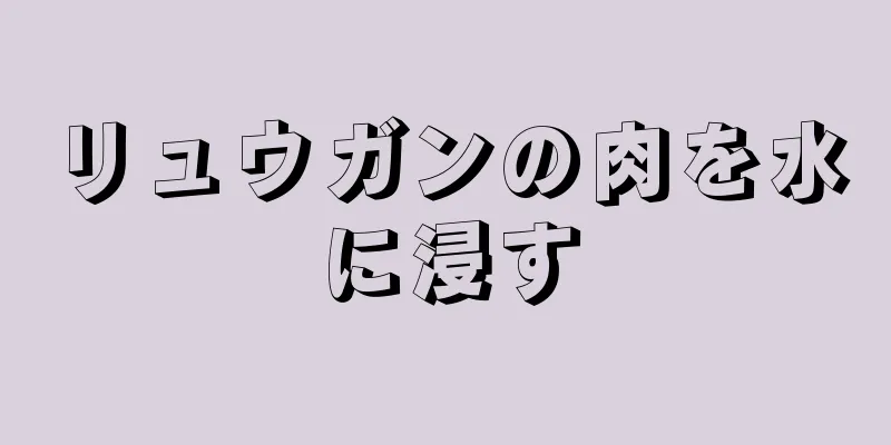 リュウガンの肉を水に浸す