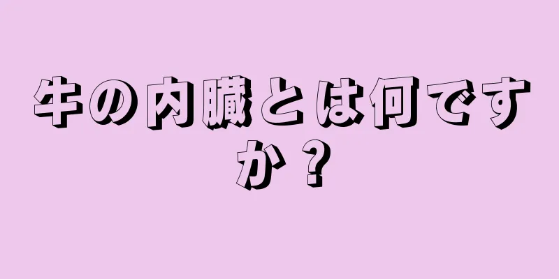 牛の内臓とは何ですか？