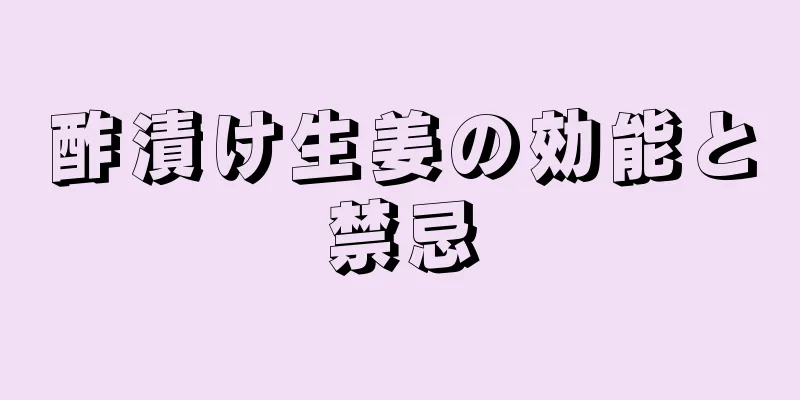 酢漬け生姜の効能と禁忌