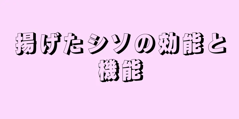 揚げたシソの効能と機能