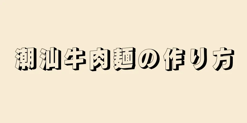 潮汕牛肉麺の作り方