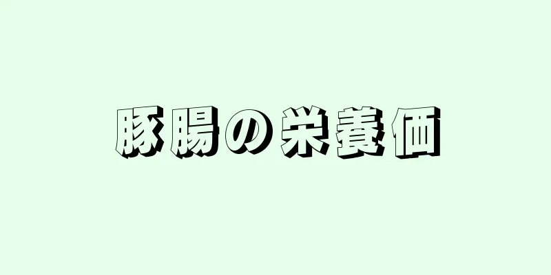 豚腸の栄養価