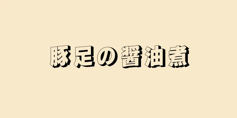 豚足の醤油煮