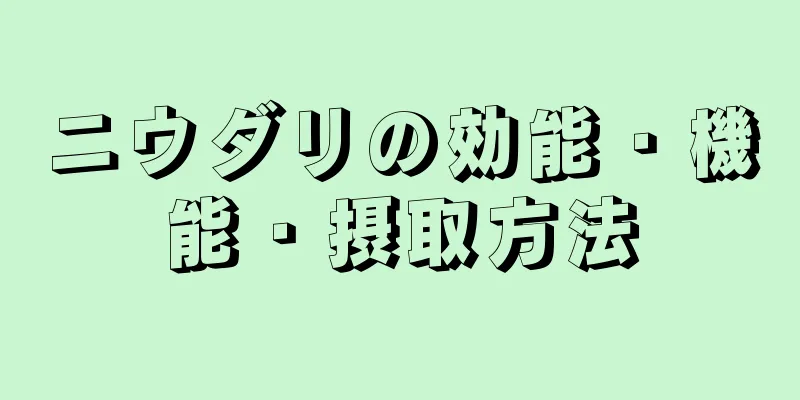 ニウダリの効能・機能・摂取方法