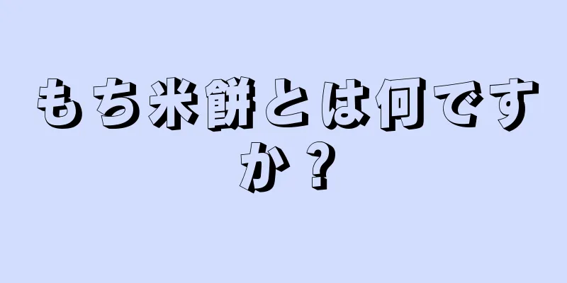 もち米餅とは何ですか？