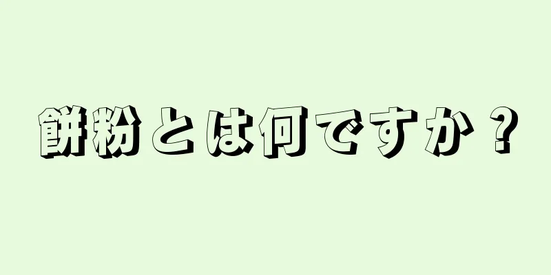 餅粉とは何ですか？