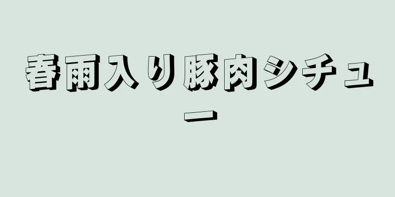 春雨入り豚肉シチュー