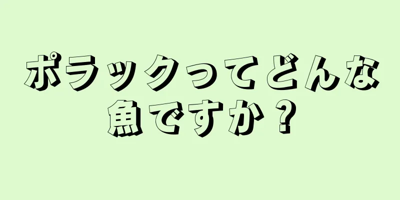 ポラックってどんな魚ですか？