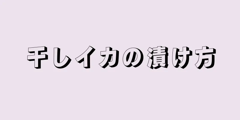 干しイカの漬け方