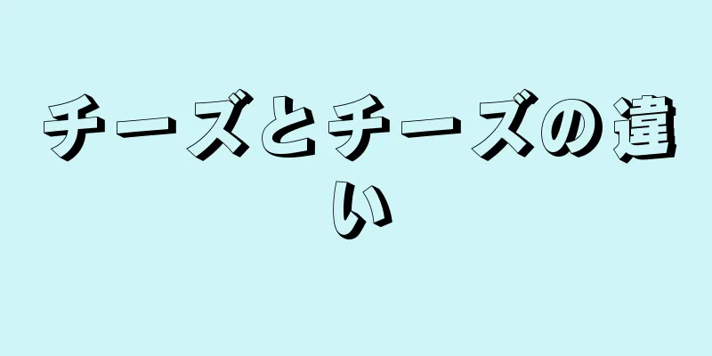 チーズとチーズの違い