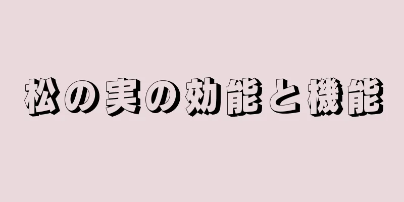 松の実の効能と機能