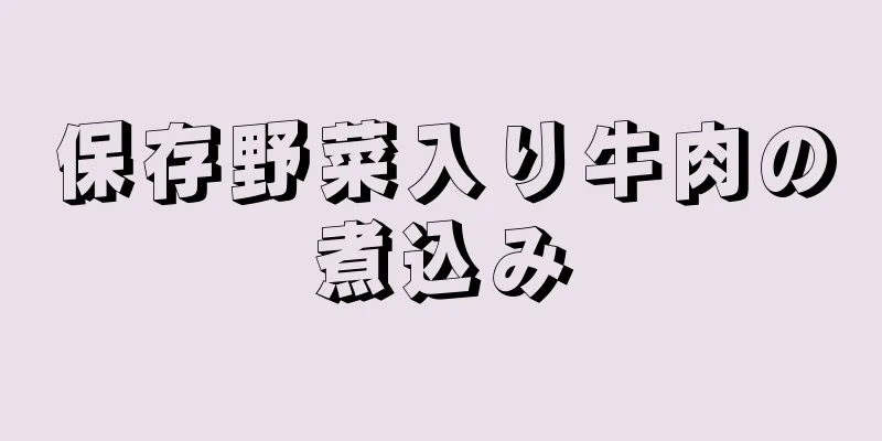 保存野菜入り牛肉の煮込み