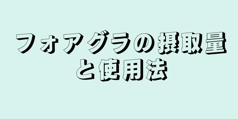 フォアグラの摂取量と使用法